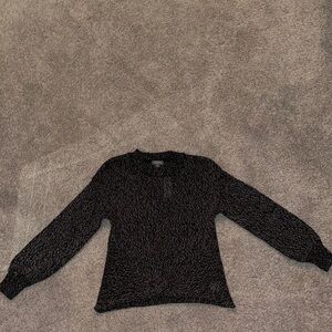 Francesca's Collections Black Textured Sweater